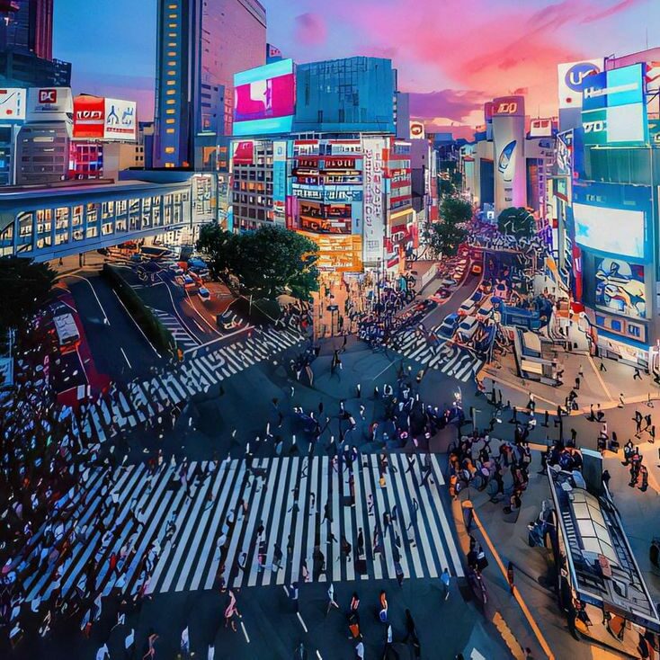 Quartier de Ginza à Tokyo illuminé la nuit, avec boutiques de luxe et enseignes lumineuses.