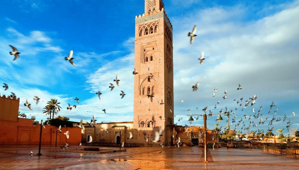 Minaret de la mosquée Koutoubia à Marrakech