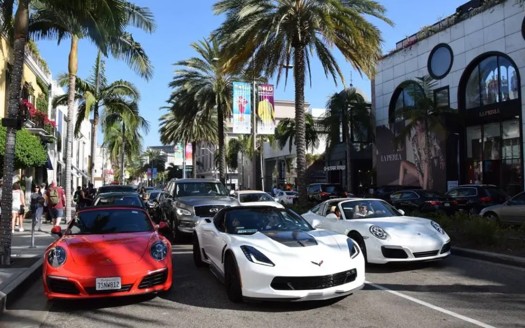 Voiture de location à Los Angeles.